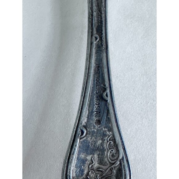 Rogers Bros A1 Large Serving Spoon Silverware Silver Plated Grape Pattern 1847 - Picture 14 of 16